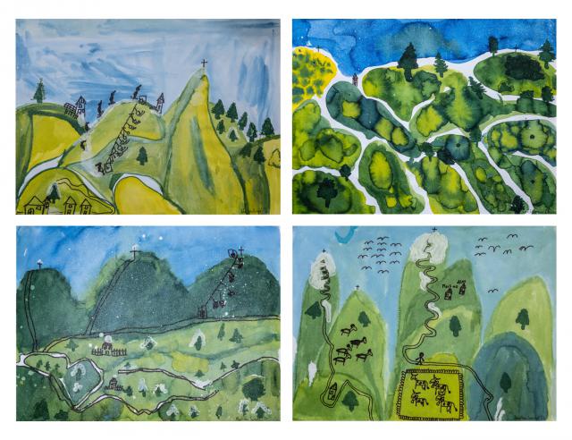 Kaum Schnee in den Bergen