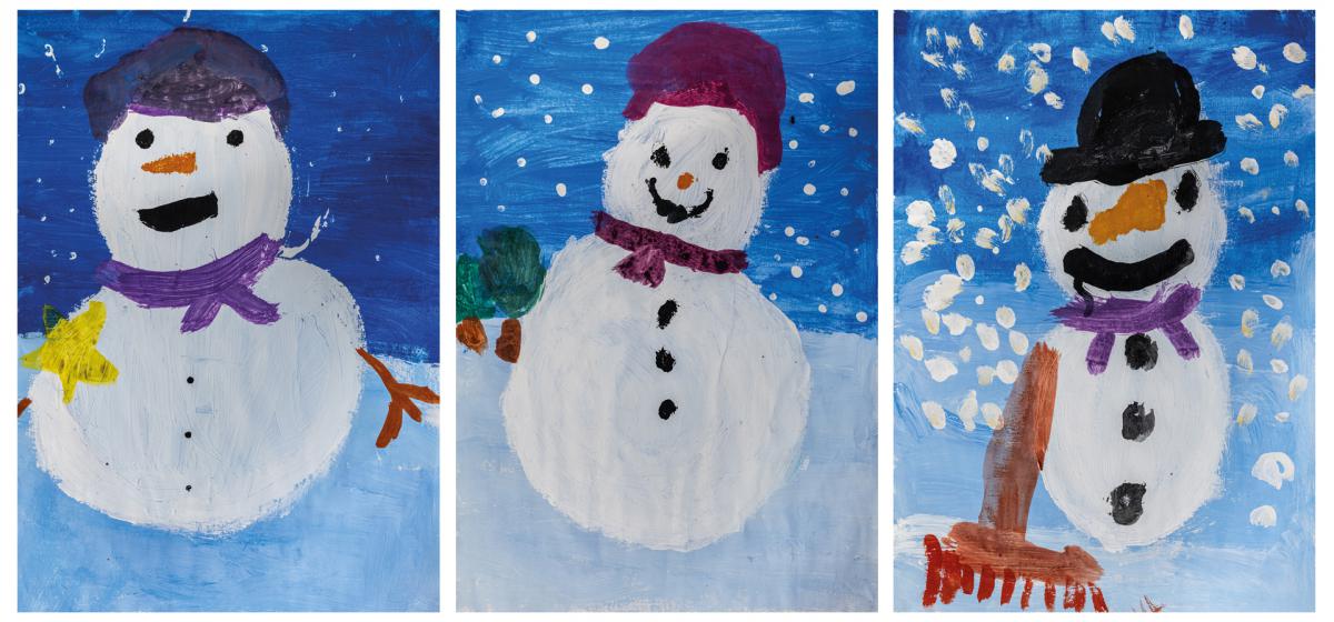 Wir bauen einen Schneemann