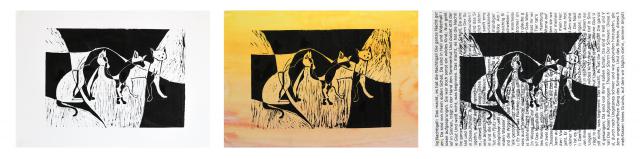 Tier in verschiedenen Bewegungen