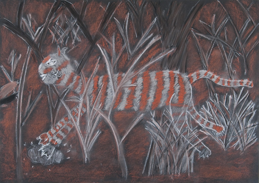 Tier: Katze auf der Pirsch