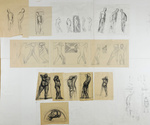Personen: Entwürfe für Plastiken, Bildhauerzeichnungen