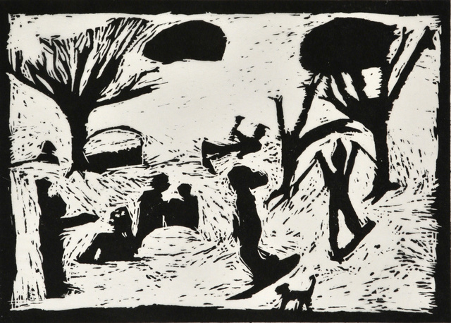 Winterlandschaft mit Personen