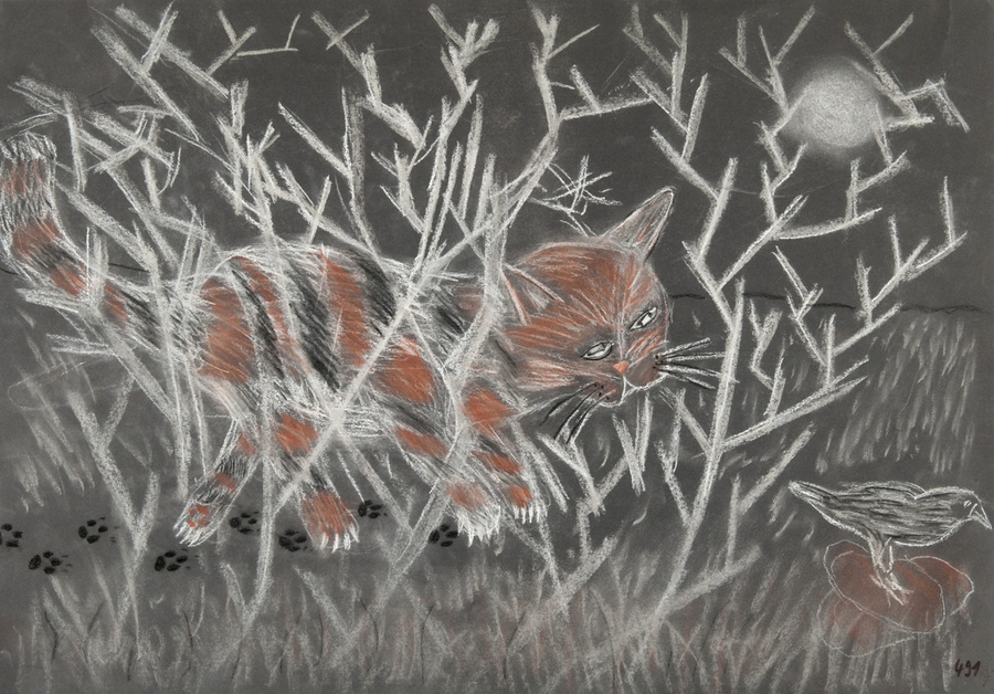 Tier: Katze auf der Pirsch