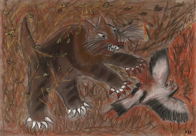 Tier: Katze auf der Pirsch