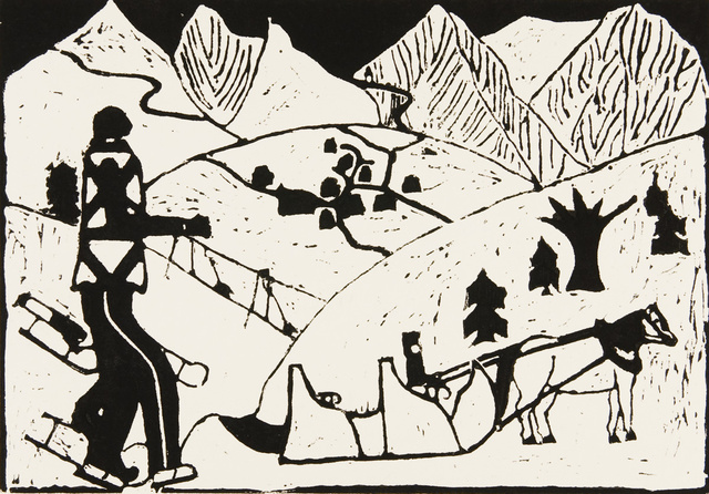 Winterlandschaft mit Personen