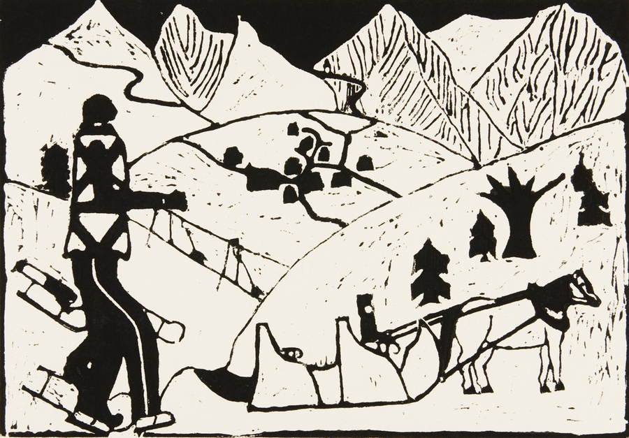 Winterlandschaft mit Personen