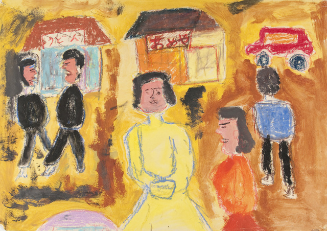 Straße, Häuser, Personen