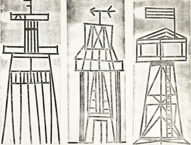 Papierdruck - Türme
