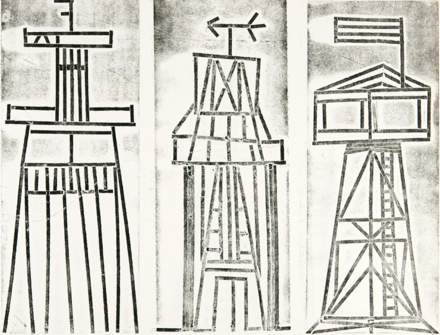 Papierdruck - Türme