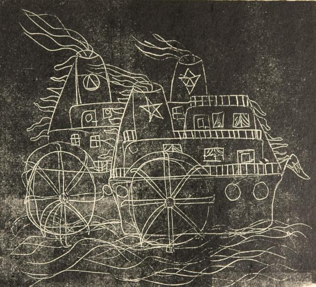 Kartondruck - Schiff