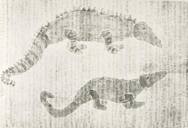 Papierdruck - Schuppentiere