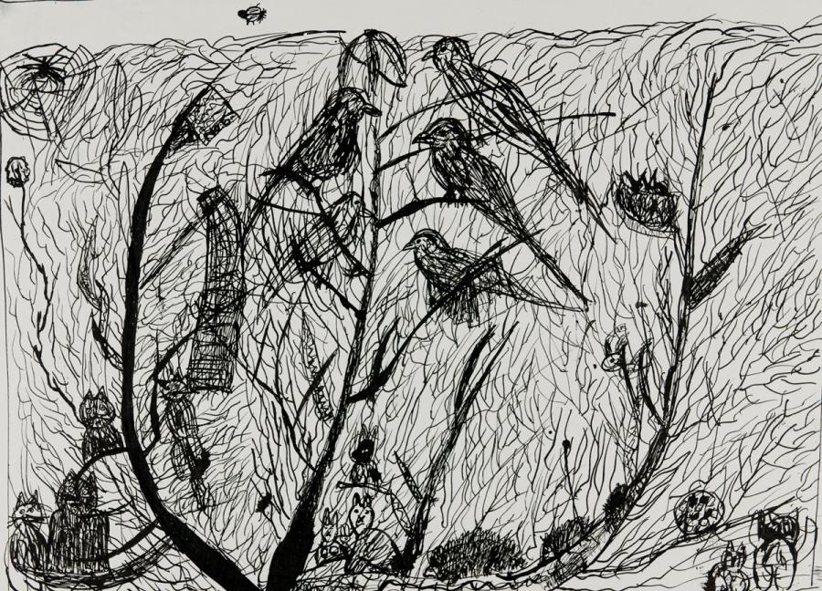 Was ist denn in der Hecke los?