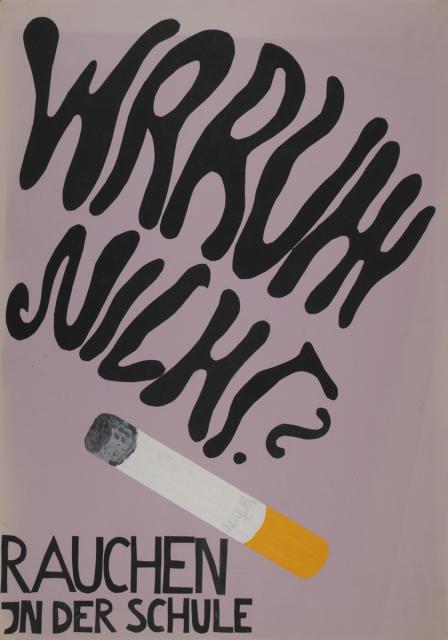 Besonderheiten Zum Stobern Plakat Schriftplakat Und Bildsymbole Raucher Plakat Schulkunst Archiv Baden Wurttemberg