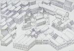 Grundriss-Schrägbild: Blick auf einen Marktplatz