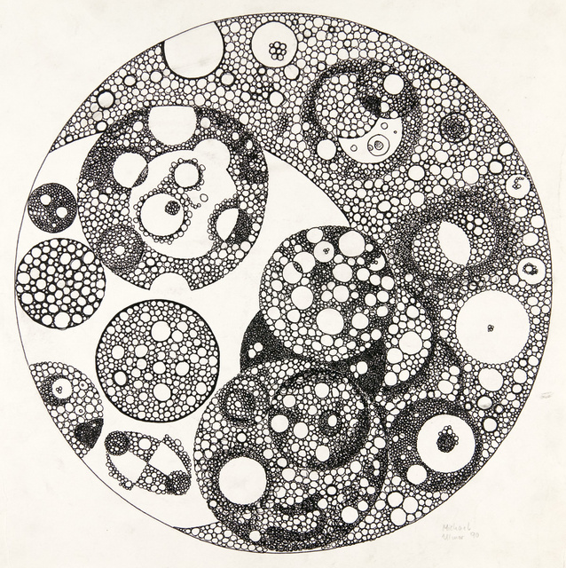 Blick durch ein Mikroskop